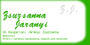 zsuzsanna jaranyi business card