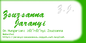 zsuzsanna jaranyi business card